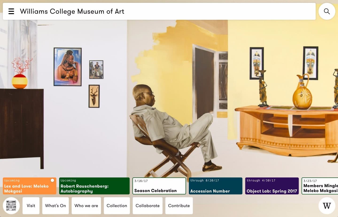 Screenshot of wcma.williams.edu — Homepage