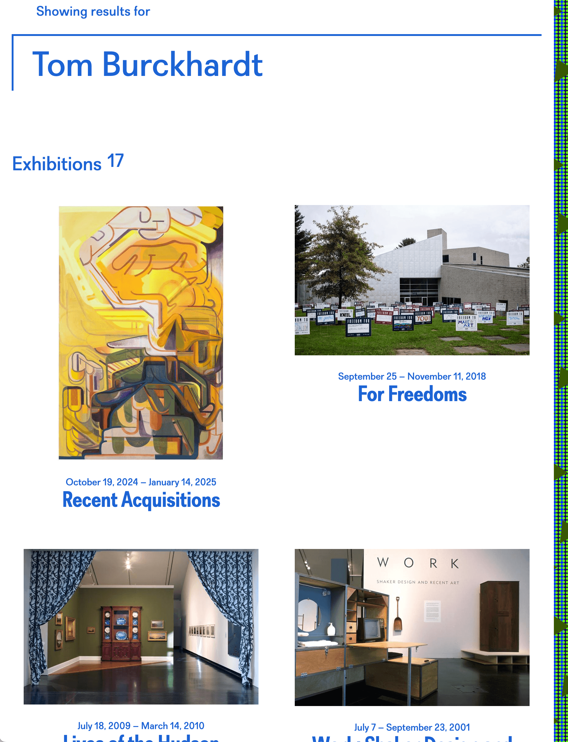 Tom Burckhardt search results