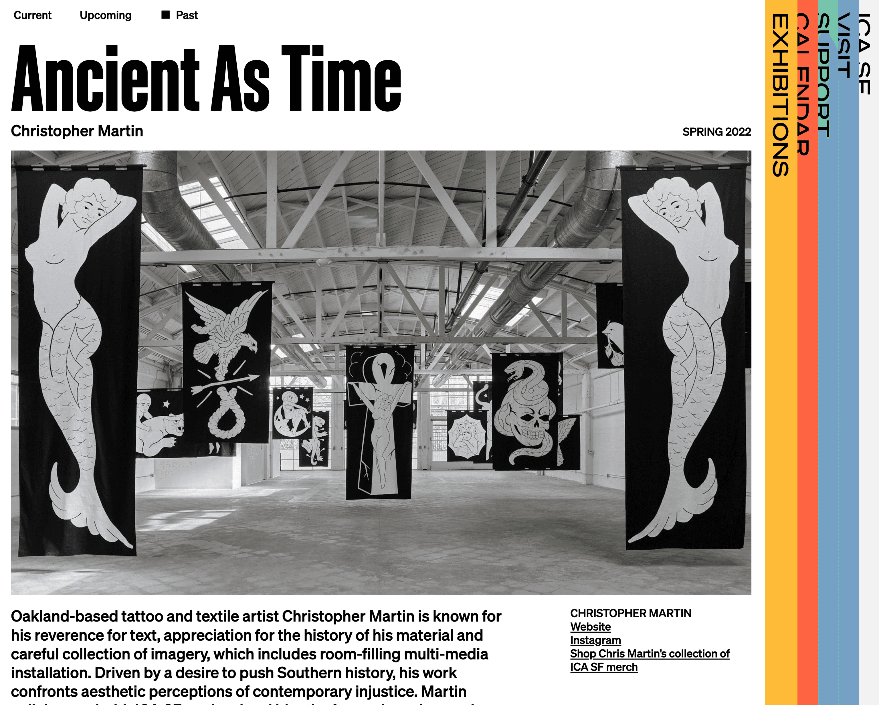 exhibition page on the icasf website